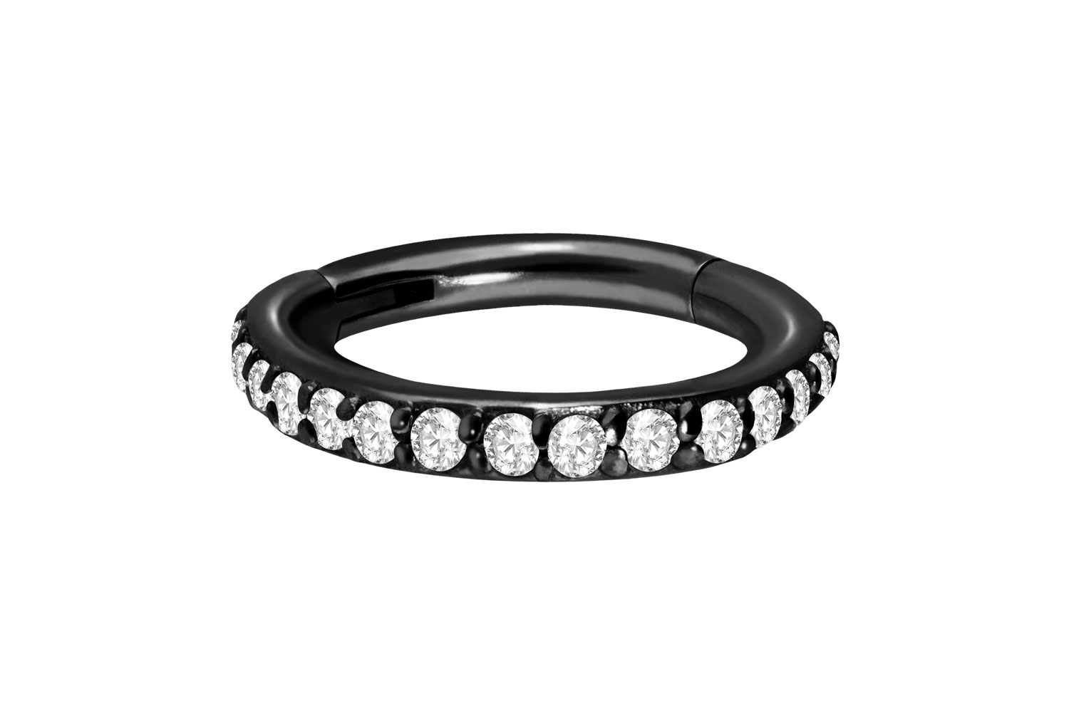Chirurgenstahl Segmentring Clicker Piercing EINGEFASSTE KRISTALLE
